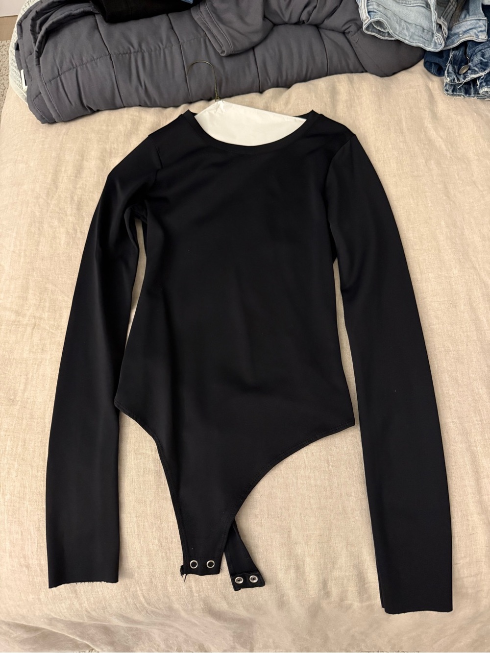 Good American Black Long-Sleeve Bodysuit - Women